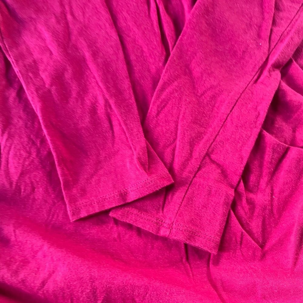 Motherhood Fuchsia Long Sleeve Maternity Top s p ch - Picture 7 of 9